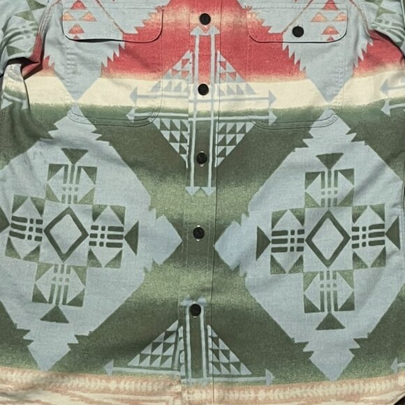 Vintage Ralph Lauren Polo Western Aztec Print Shirt - Rare Blue Tag Size Small - Picture 3 of 11